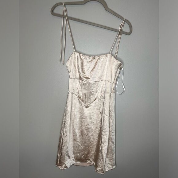Princess Polly Sarah Corset Mini Dress In Champagne NWT - Picture 3 of 6